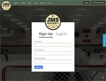 Tablet Screenshot of jmshockey.com